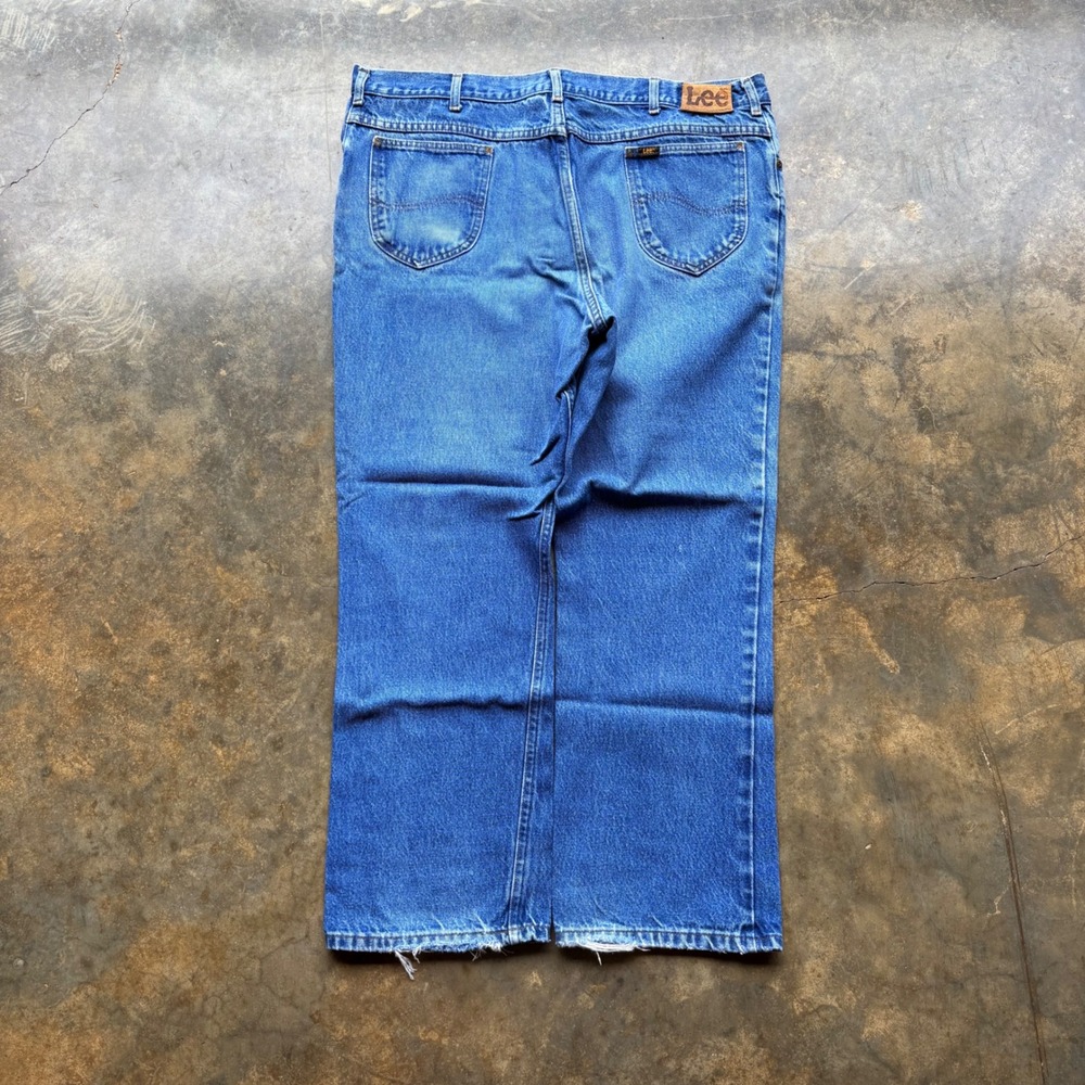 Vintage Lee Riders Mens Straight Leg Jeans Medium Wash Blue Denim 202-0389 RGL